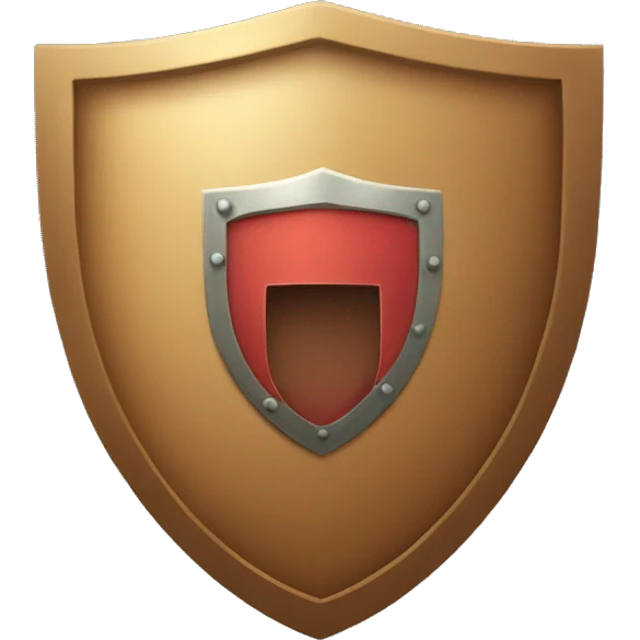 A minimalistic shield in a cute rounded box as a background emoji