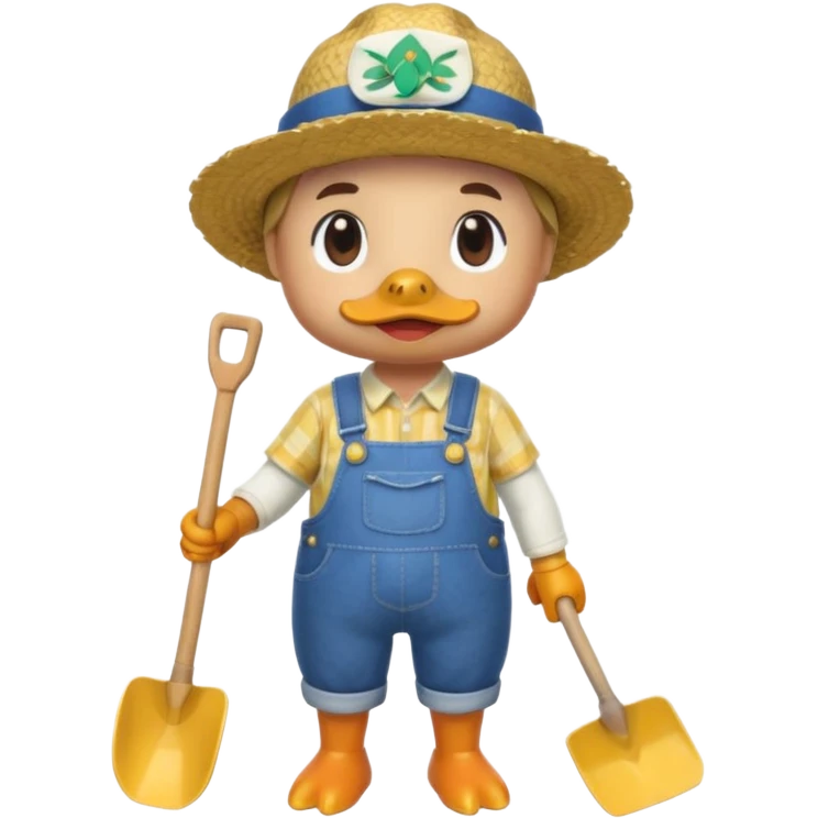 animal crossing character, the animal crossing duck farmer emoji