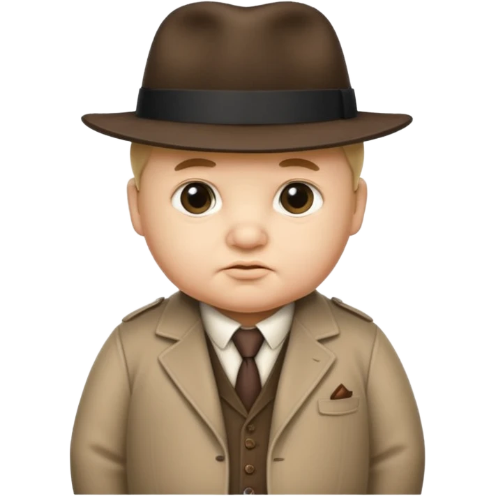 Baby looking like an old tubby mafioso man  emoji