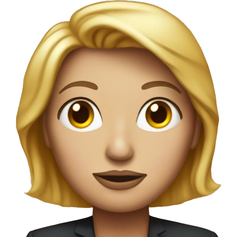 Female donald trump with orange face emoji