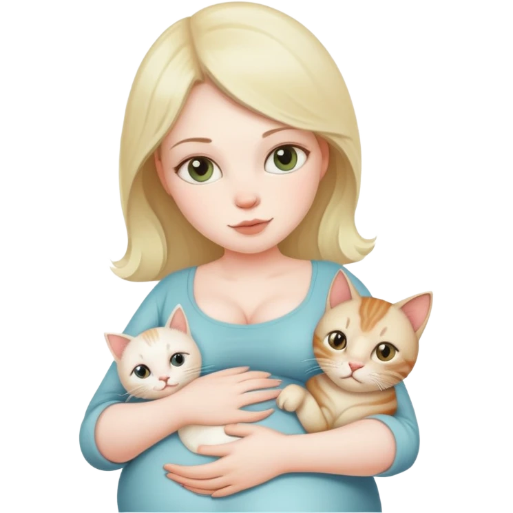 gravida doente com gato emoji