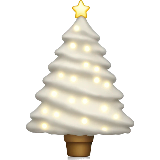 White light Christmas tree emoji