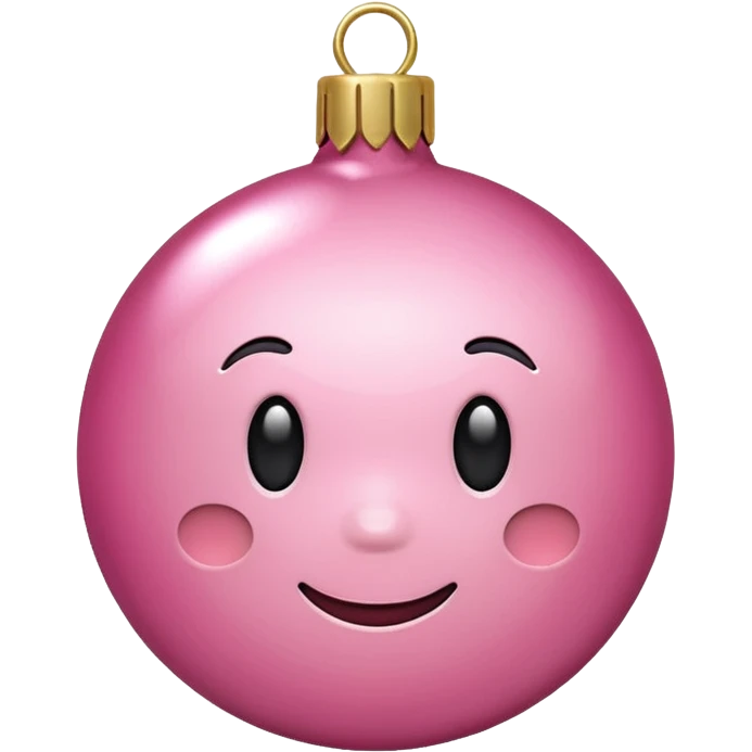 Christmas pink emoji