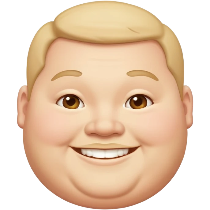 Fat person smiling emoji