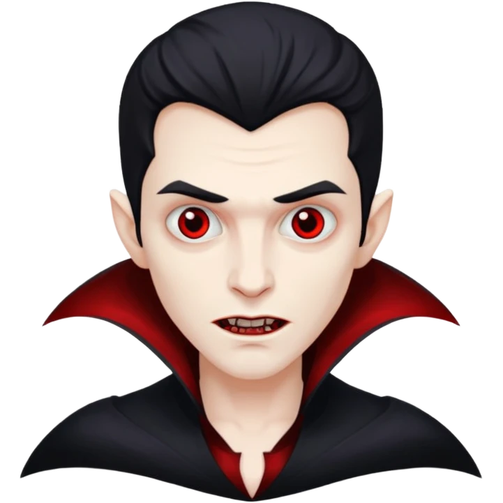 vampire with grey at feet emoji