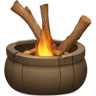  pot with firewood emoji