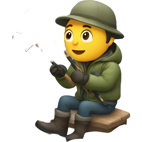 winter fishing snow emoji