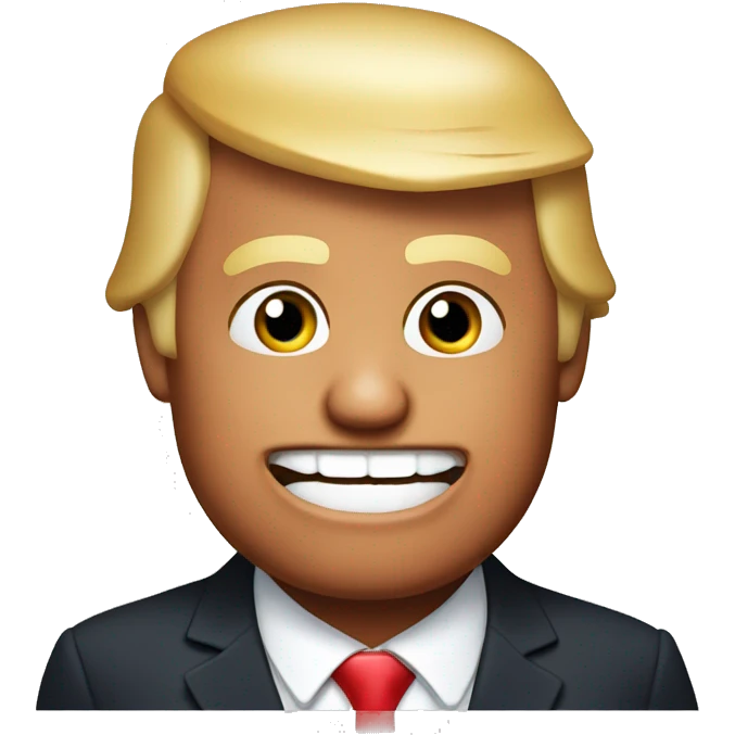 Donald Trump eating steak emoji