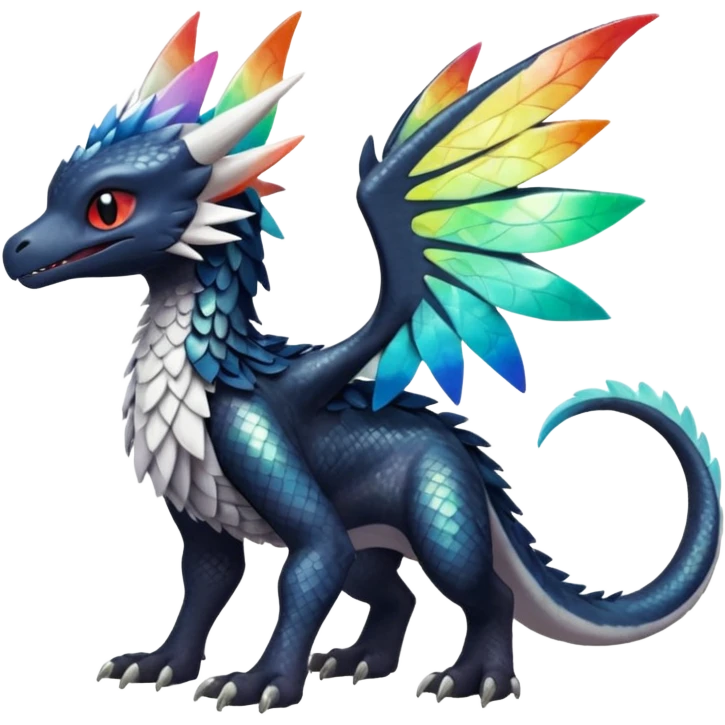 Shiny Colorful Toothless-Trico-Silvally-Fakémon-hybrid-creature (full body)  emoji