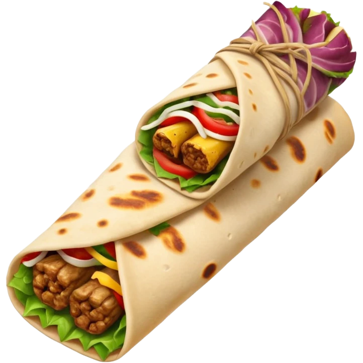 kebab in lavash emoji