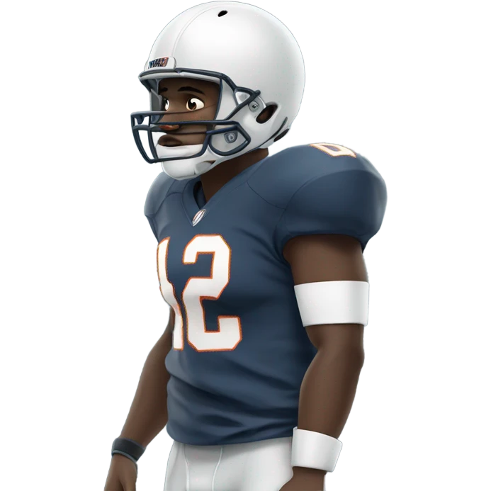 Football player thinking real hard emoji