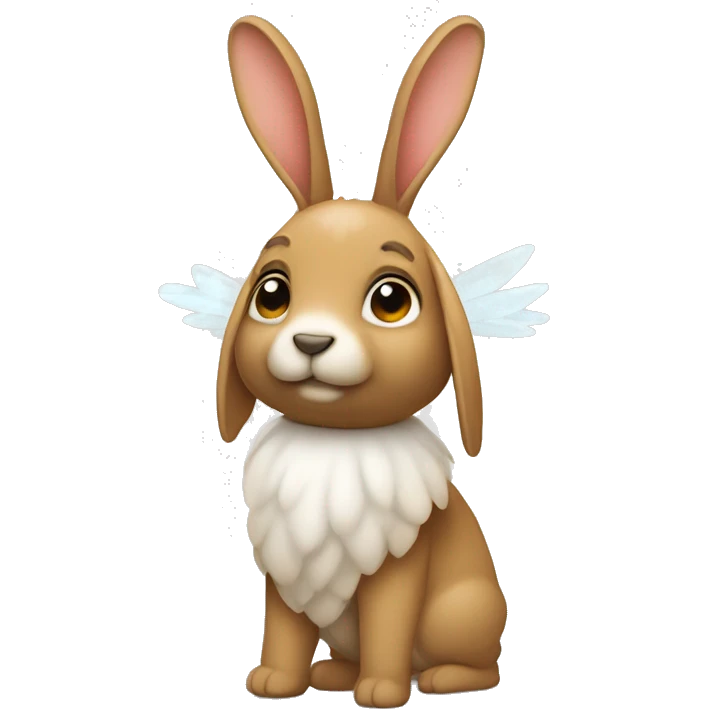 Conejo con corona de ángel emoji