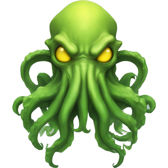 2 Cthulhu, a Cthulhu yellow and  a Cthulhu green emoji