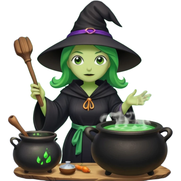 green witch cooking potion emoji