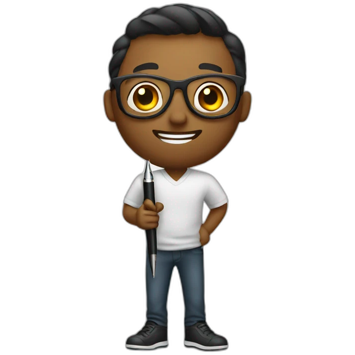 Designer with pen emoji