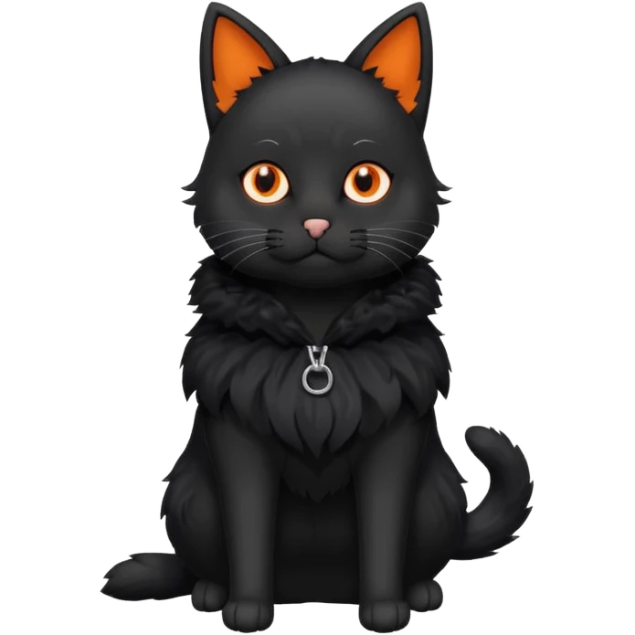 a cat that has a black dog costume on emoji