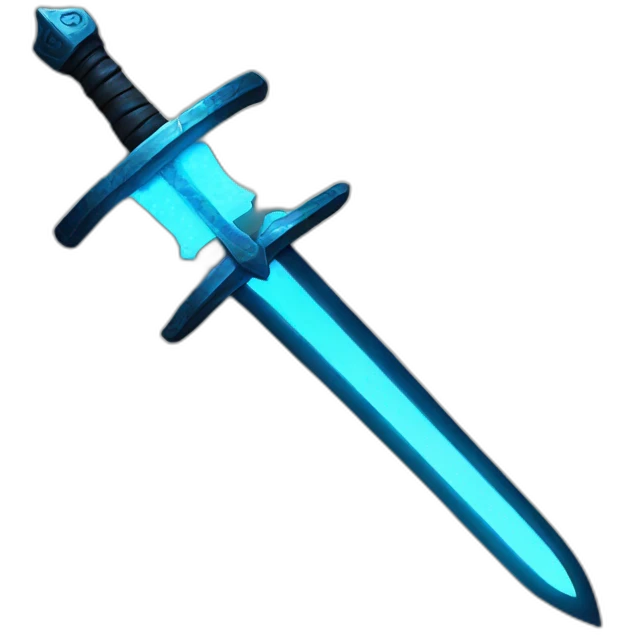 Sting sword glows blue emoji