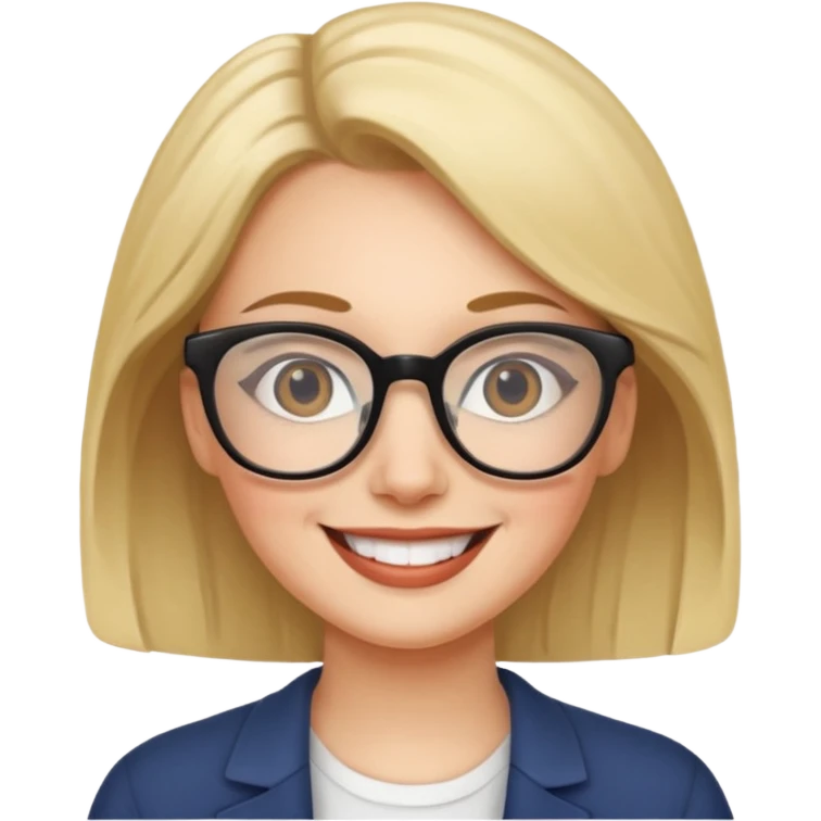 woman with glasses emoji