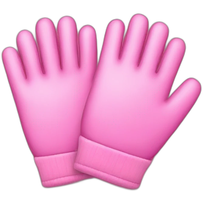 pink gloves  emoji