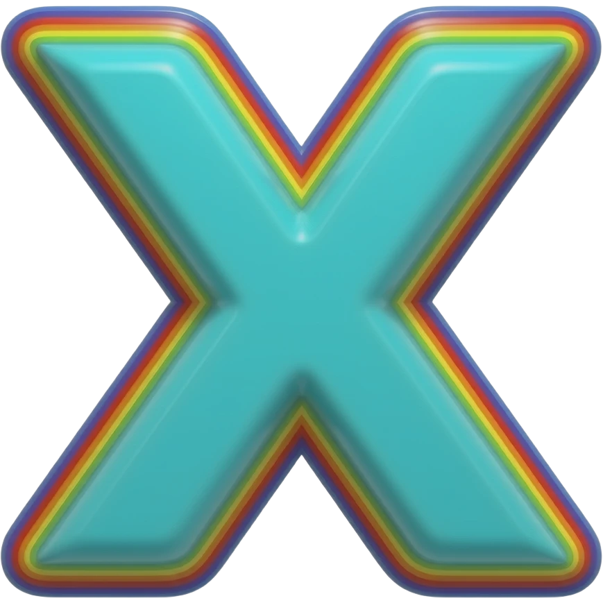 name "may" in turquoise, 3D style typography lettering, each color of the rainbow as a border outlined around each letter, isolated, 3d rendering, no emoji icons no emoji faces and must have no human figures emoji