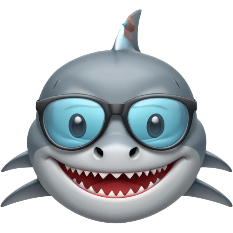 Shark with glasses emoji