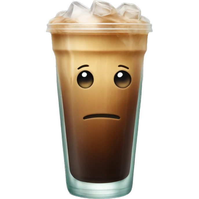 iced coffee in glass emoji