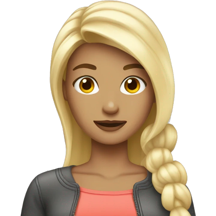 blonde taking snap  emoji