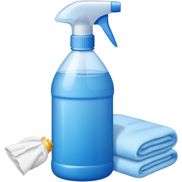 cleaning product and rag emoji