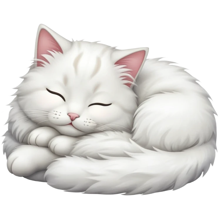 Cat sleep white emoji