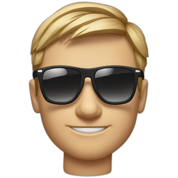 Kimi Raikkonen avec des lunettes de soleil emoji