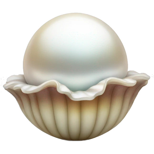 Pearl in clam emoji