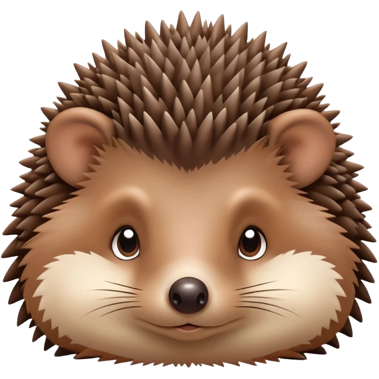 cute friendly hedgehog with sleepy eyes in the evening emoji