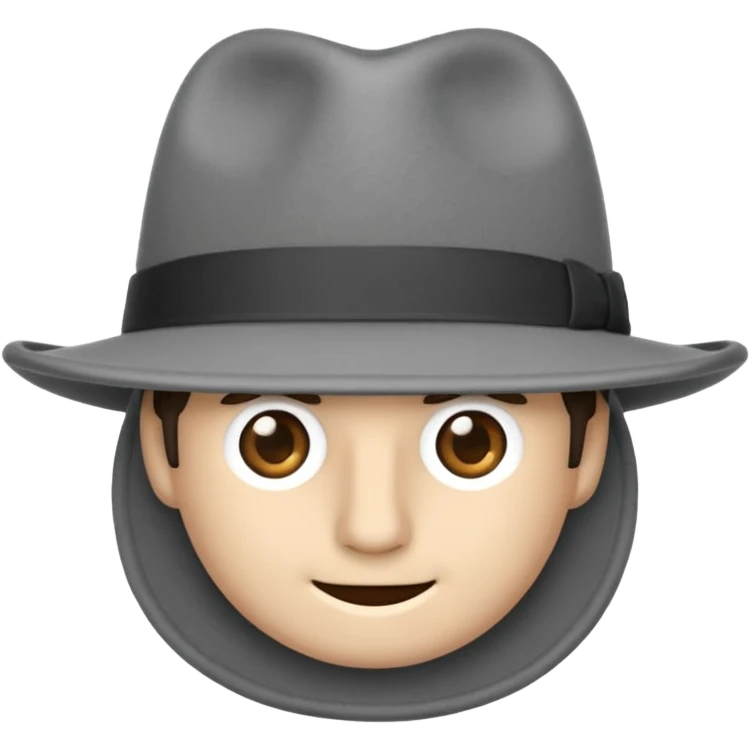 gray fedora emoji