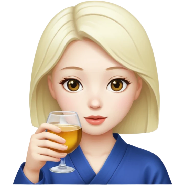 Girls drinking sake emoji