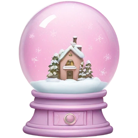 Pastel pink snow globe emoji