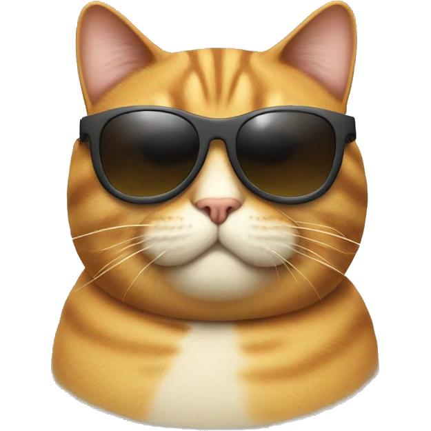Fat Cat with sunglasses emoji