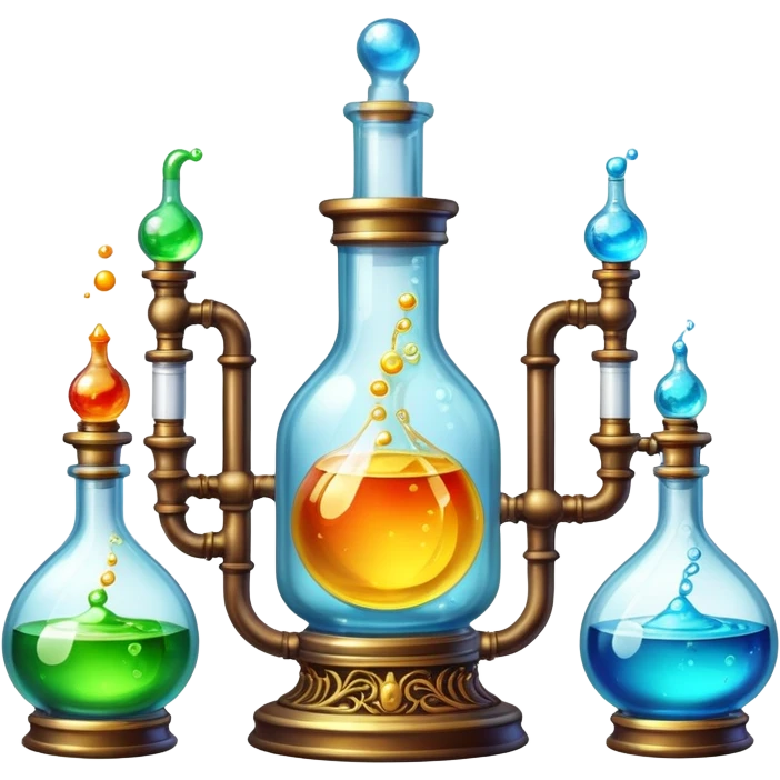 elaborate and colorful alchemy setup emoji