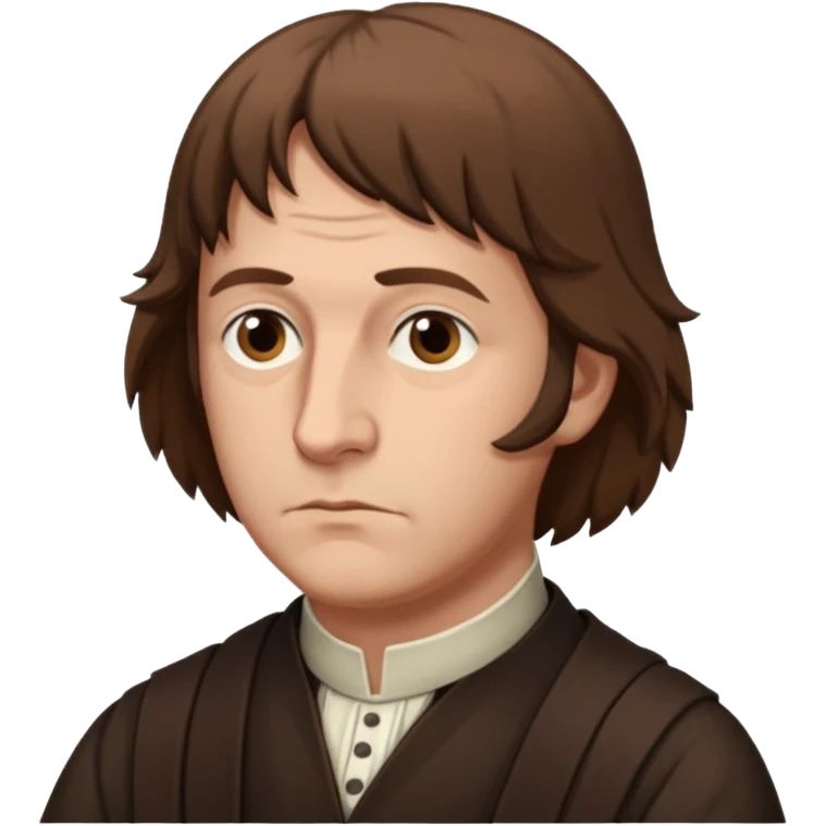 Johann Gottlieb Fichte philosopher three-quarter view brown hair, sliglty elegant emoji