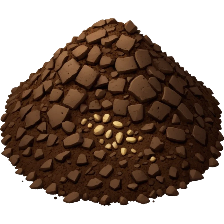 pile of soil with smaller pieces only emoji