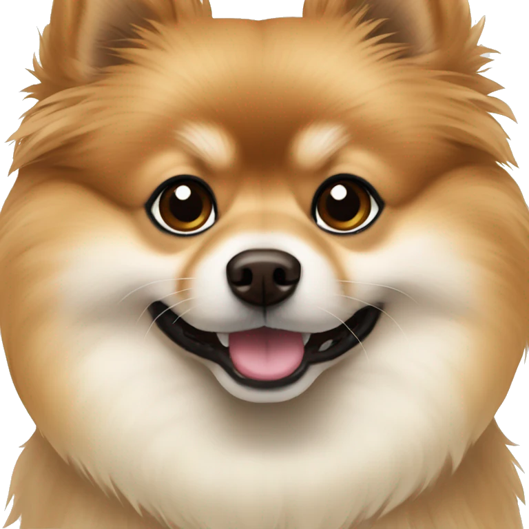 Brown beige cream dark snout pomeranian emoji