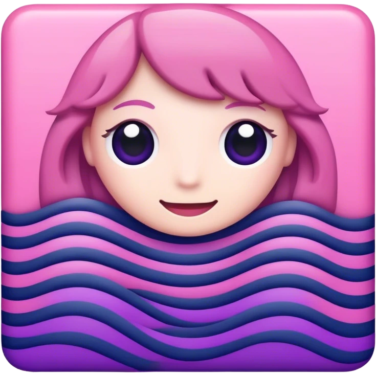 A wavy pink and navy rectangle with a purple stripe in the middle  emoji