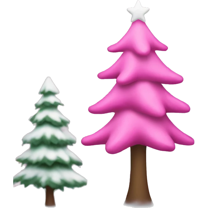 Pink christmas tre emoji