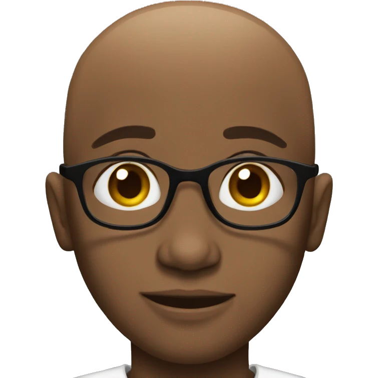 Black bald boy emoji