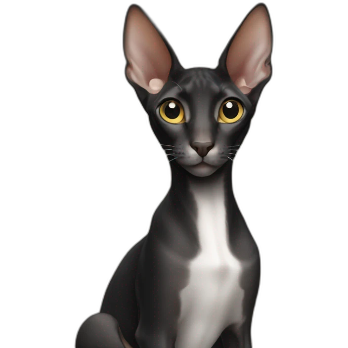 Black oriental shorthair emoji
