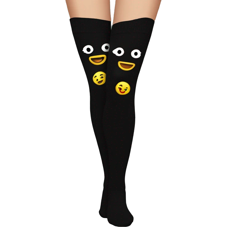 Black over knee socks emoji