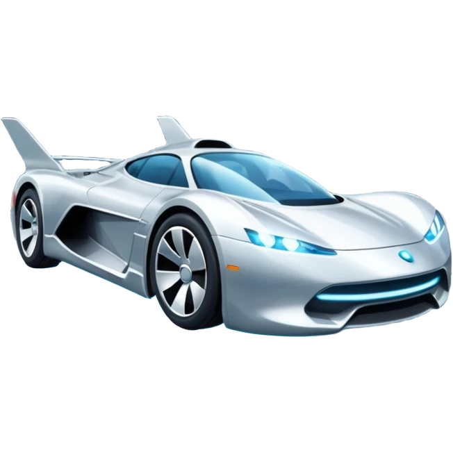 Flying cars zoom through luminous skyways emoji