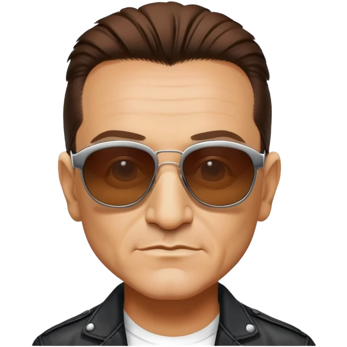 Bono wearing sun glasra emoji
