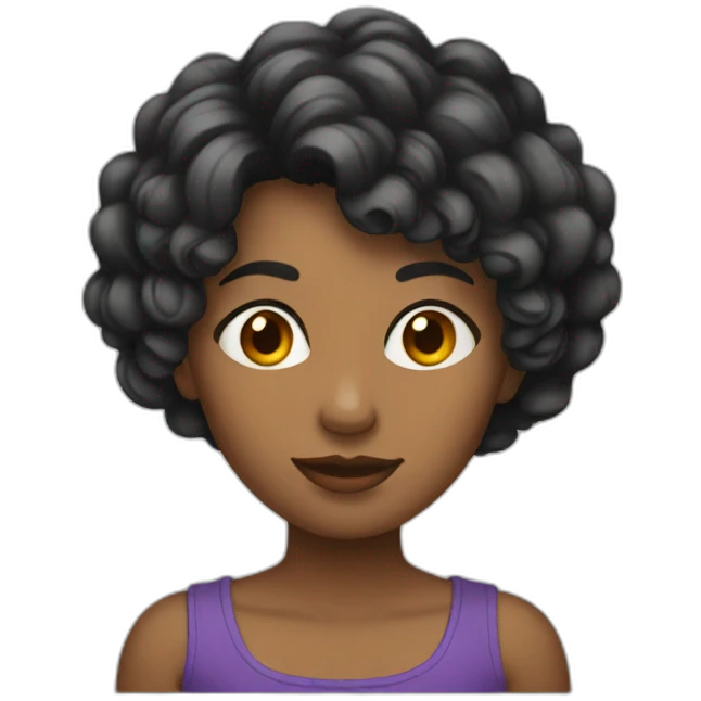 Fille cheveux court emoji