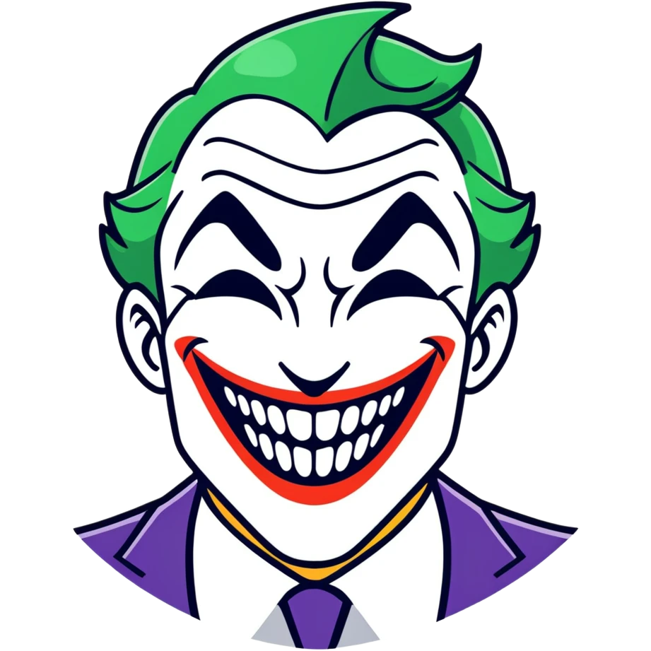 Joker burlándose emoji