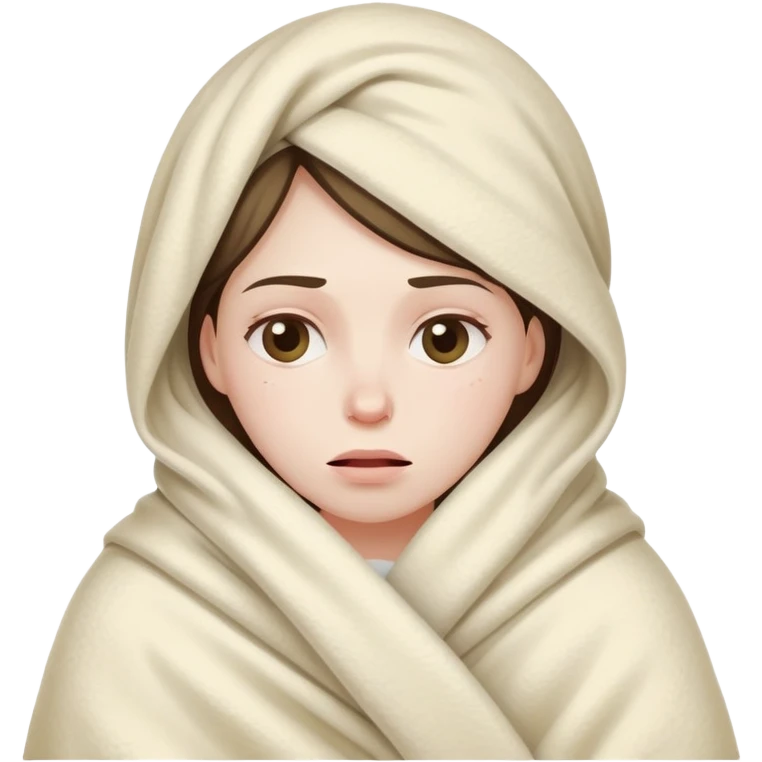 sick person woman wrapped in blanket emoji